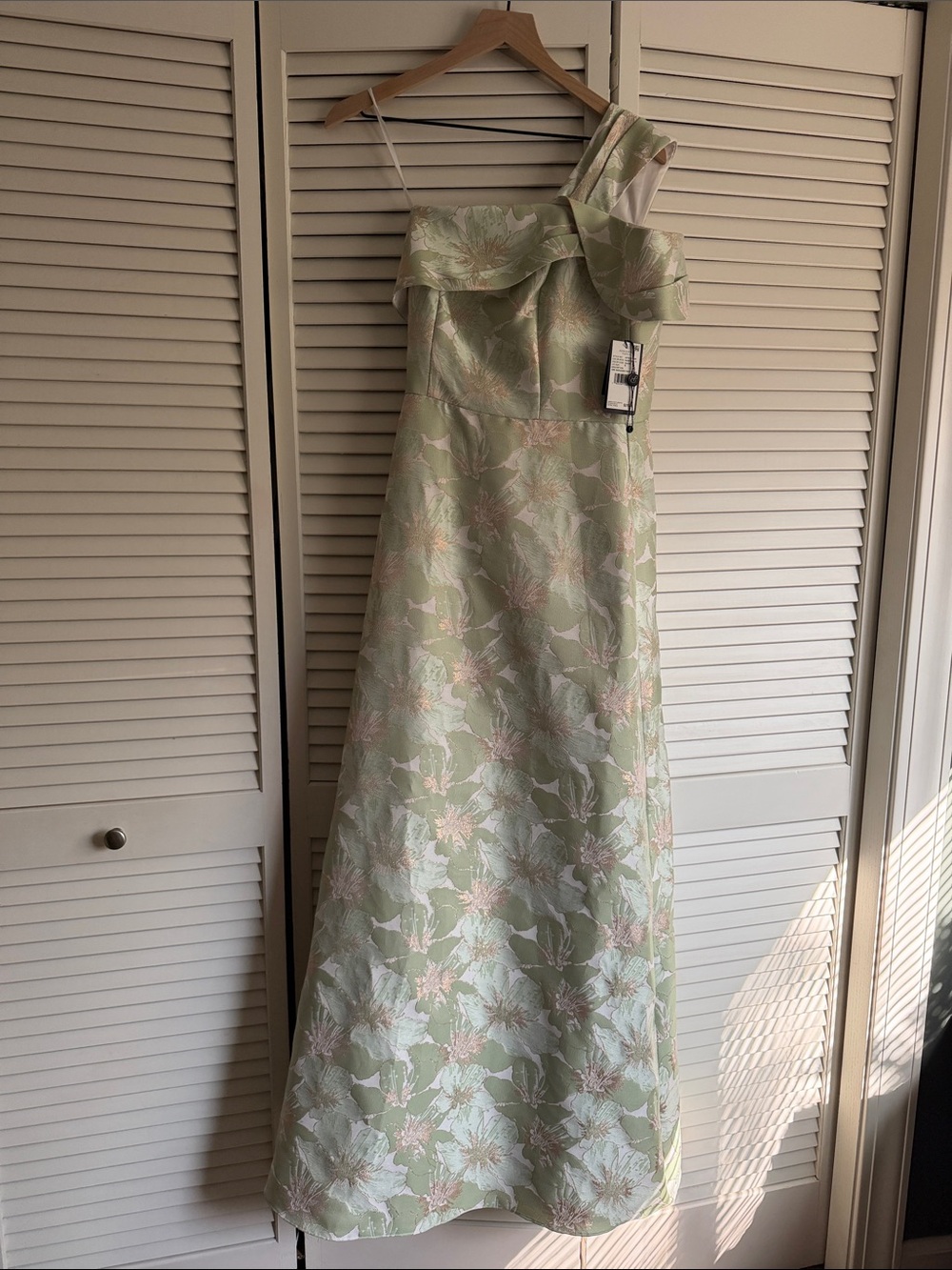 Adrianna Papell one shoulder gown